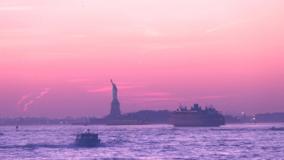 Statue of Liberty during sunset