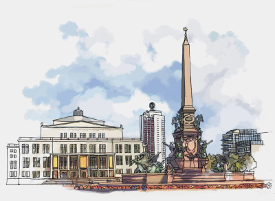 Augustus Square in Leipzig