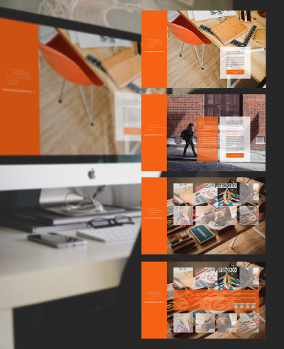 Design school website overhaul, concept and mockup