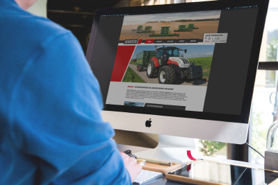 Geratech – company for agricultural industry machines, concept and mockup