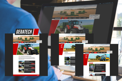 Geratech – company for agricultural industry machines, concept and mockup