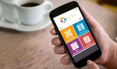 Tic Tac Toe game app, app design, concept and mockup