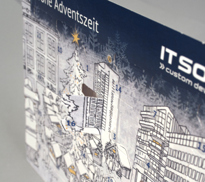 Illustrated christmas desk calendar