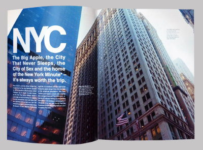 Big City Life, editorial design, hypothetical city magazine