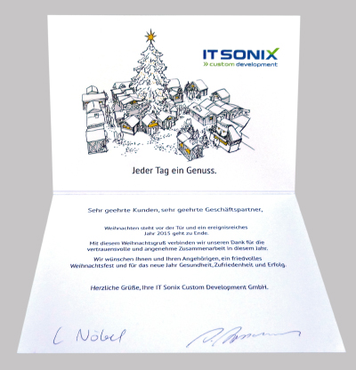 Illustrated christmas desk calendar